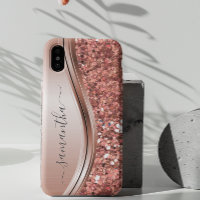 Nombre Manuscrito Metal Plateado Brillo Falso