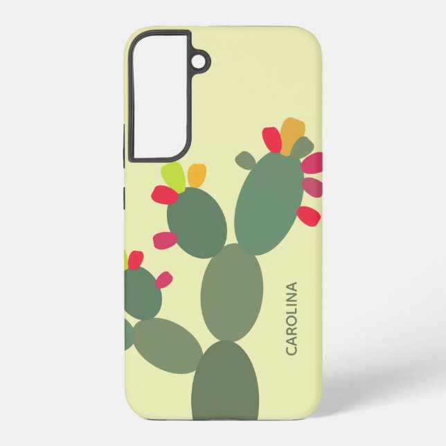 Funda Para Samsung Galaxy nombre moderno de cactus (Reverso )