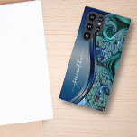 Funda Para Samsung Galaxy S22 Ultra Nombre moderno fractal azul manuscrito<br><div class="desc">Este diseño también está disponible en otros modelos de teléfono. Elija Tipo de dispositivo para ver otros fundas de iPhone, Samsung Galaxy o Google. Algunos estilos se pueden cambiar seleccionando Estilo si se trata de una opción. Este diseño puede ser personalizado en el área proporcionada cambiando la foto y/o el...</div>