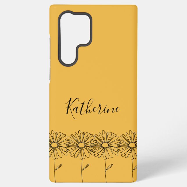 Funda Para Samsung Galaxy Nombre personalizado April daisy Birth Flower (Reverso )
