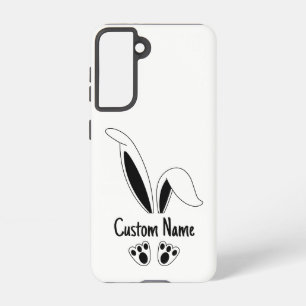 Funda Para Samsung Galaxy S21 Nombre Personalizado Cute Bunny Easter