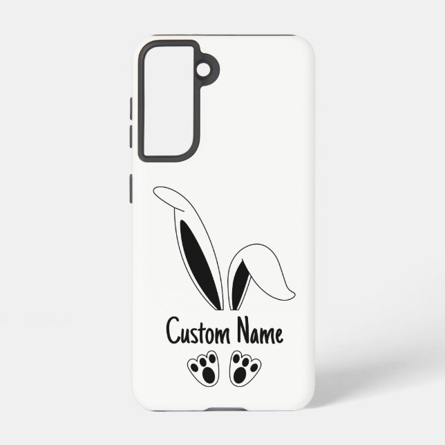 Funda Para Samsung Galaxy Nombre Personalizado Cute Bunny Easter (Reverso )