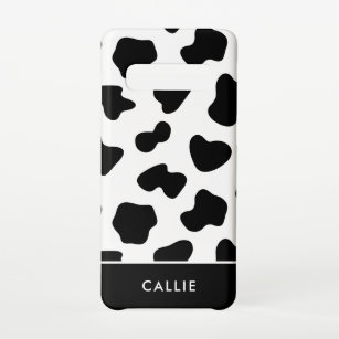 Funda Para Samsung Galaxy S10 Nombre personalizado de impresión de vaca en blanc