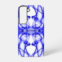 Nombre personalizado humo azul simétrico blanco