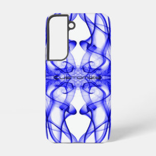Funda Para Samsung Galaxy S22 Nombre personalizado humo azul simétrico blanco