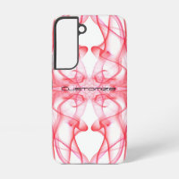 Nombre personalizado humo rojo simétrico blanco