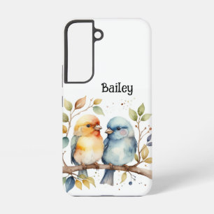 Funda Para Samsung Galaxy S22 Nombre personalizado Loros de amor Fauna Naturalez