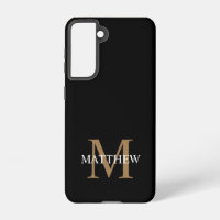Nombre personalizado Monograma negro