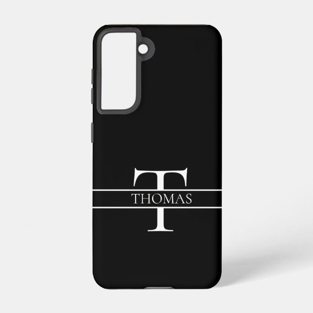 Funda Para Samsung Galaxy Nombre personalizado monogramado elegante (Reverso )