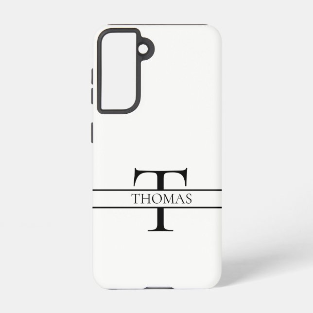 Funda Para Samsung Galaxy Nombre personalizado monogramado elegante (Reverso )