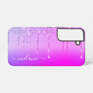 Funda Para Samsung Galaxy S22 Nombre personalizado personalizado Purpura Rosa Ne