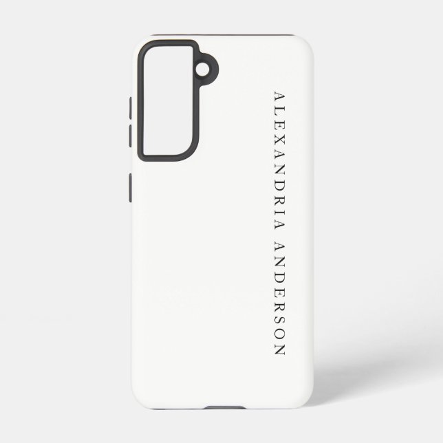 Funda Para Samsung Galaxy Nombre profesional minimalista Blanco (Back)