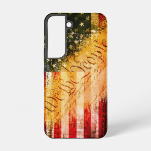 Funda Para Samsung Galaxy S22 NOSOTROS EL PUEBLO Bandera Americana Vintage Retro