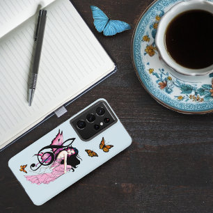 Funda Para Samsung Galaxy S21 Ultra Nota de música Mariposas Fairy