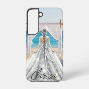 Funda Para Samsung Galaxy S22 Novia Wedding Day Beach Wedding Fancy Gown Bridal