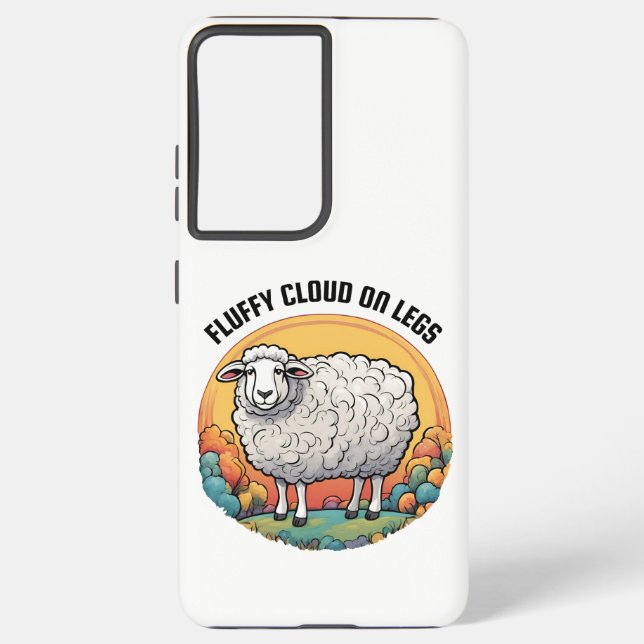 Funda Para Samsung Galaxy Nube Fluffy En Las Piernas (Reverso )
