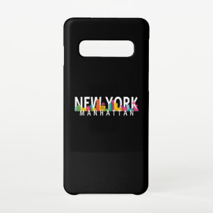 Funda Para Samsung Galaxy S10 Nueva York Manhattan con palmeras