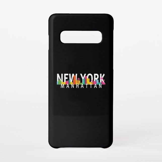 Funda Para Samsung Galaxy Nueva York Manhattan con palmeras (Reverso)