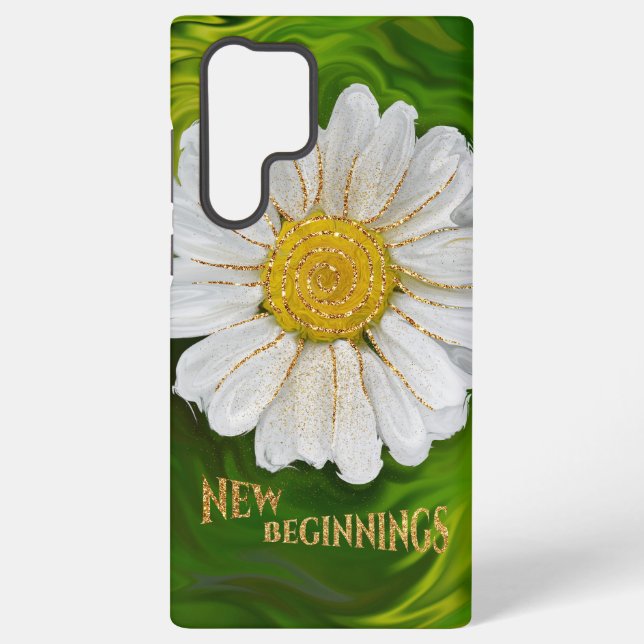 Funda Para Samsung Galaxy Nuevos comienzos - Poder floral de margarita (Reverso )