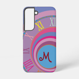 Funda Para Samsung Galaxy S22 Números romanos monográficos revolotean círculos d
