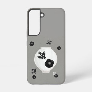 Funda Para Samsung Galaxy S22 objet_22_camellia,pájaro y cerámica