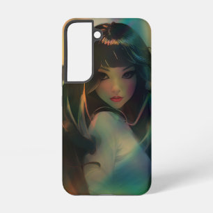 Funda Para Samsung Galaxy S22 Obra de arte de chica de anime rodeada de luz de a