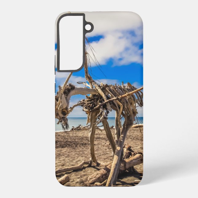 Funda Para Samsung Galaxy Obra de arte en la playa de Hokitika, Nueva Zeland (Reverso )