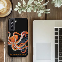Octopus Naranja Mandala Blue