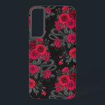 Funda Para Samsung Galaxy S22  Ocultos en los rosas<br><div class="desc">Flores de Rosa,  ratones y serpientes pintadas a mano en Ps e Illustrator,  patrón sin fisuras</div>