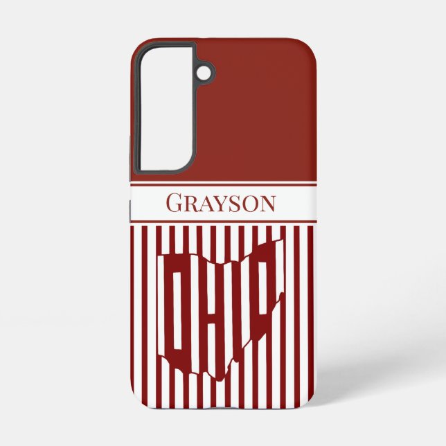 Funda Para Samsung Galaxy Ohio Red Stripe (Reverso )