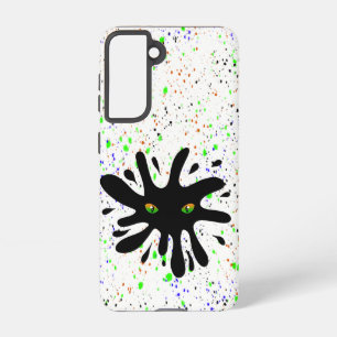 Funda Para Samsung Galaxy S21 Ojos de gato asomando un agujero negro