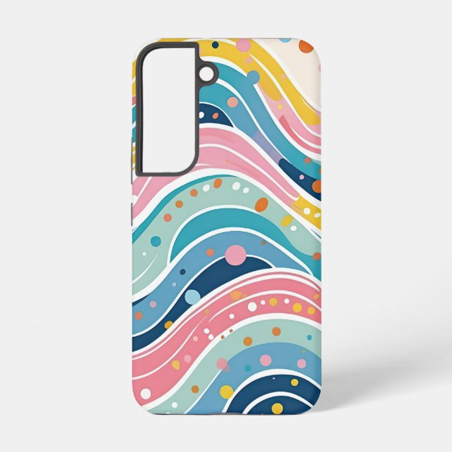 Funda Para Samsung Galaxy Ola Psicodélica Pastel Arcoiris (Reverso )