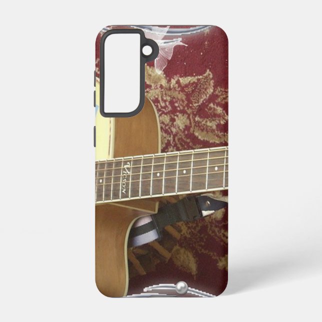 Funda Para Samsung Galaxy Old es gold String Instrument. Guitarra (Reverso )