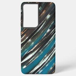 Funda Para Samsung Galaxy S21 Ultra Onda Grunge Gráfica