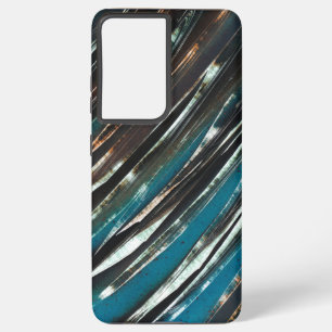 Funda Para Samsung Galaxy S21 Ultra Onda Grunge Gráfica