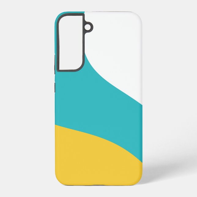 Funda Para Samsung Galaxy Ondas simples - Turquesa y Amarillo (Reverso )