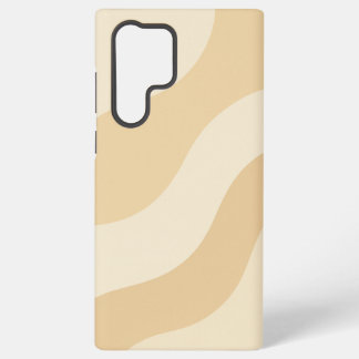 Funda Para Samsung Galaxy S22 Ultra Ondas Suaves – Patrón Abstracto Beige Mínimo