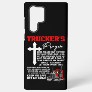 Funda Para Samsung Galaxy S22 Ultra Oración del camionero – Edición Cruz y Cromo