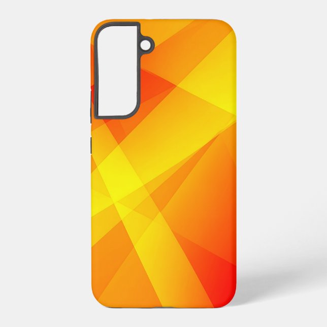 Funda Para Samsung Galaxy Orange Yellow Geometric Abstract (Reverso )