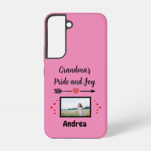 Funda Para Samsung Galaxy S22 Orgullo y Alegría de las Abuelas con Foto y Nombre