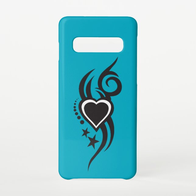Funda Para Samsung Galaxy Ornamental Floral Heart Tattoo  (Reverso)