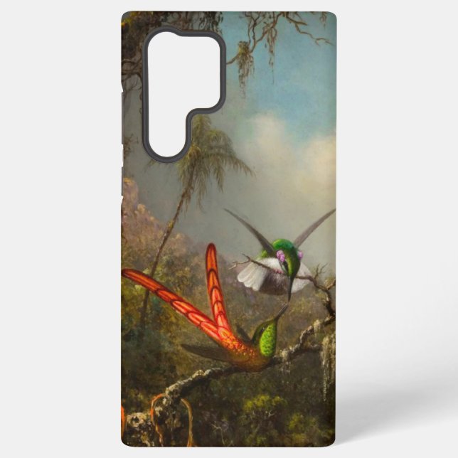 Funda Para Samsung Galaxy Orquídea con dos Hummingbirds Heade (Reverso )