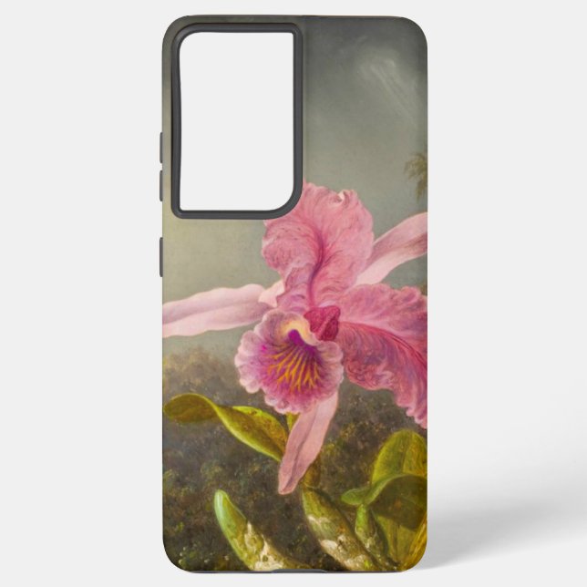 Funda Para Samsung Galaxy Orquídea con dos Hummingbirds Heade (Reverso )