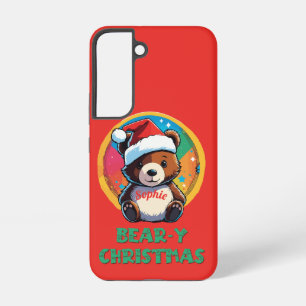 Funda Para Samsung Galaxy S22 Oso de Navidad adorable Kawaii Chibi Bear-y