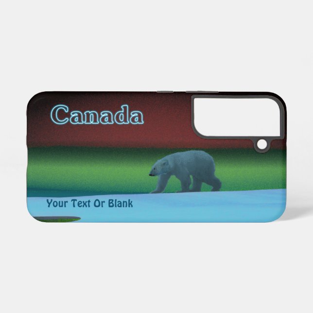 Funda Para Samsung Galaxy Oso Polar de Luces Polares (Reverso Horizontal)