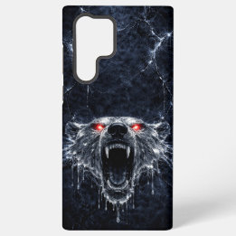 Funda Para Samsung Galaxy S22 Ultra Oso Polar Mercurio Rojo Rubí Ojos Glaciar