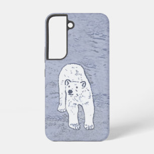 Funda Para Samsung Galaxy S22 Oso polar sobre pintura de hielo - Arte de vida sa