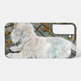 Funda Para Samsung Galaxy S22+ Otoño deja a Westie en patio