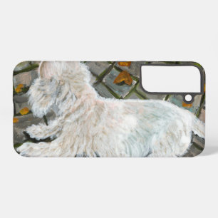 Funda Para Samsung Galaxy S22+ Otoño deja a Westie en patio