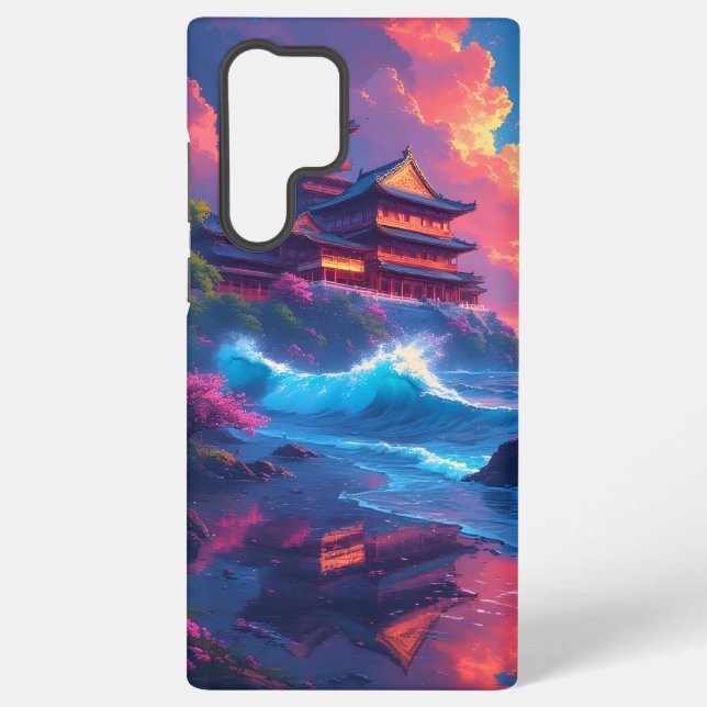 Funda Para Samsung Galaxy Pagoda Dreamwave junto al mar (Reverso )